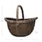 Hello Honey® 14" Brown Antique Finish Hand-Woven Wicker Basket